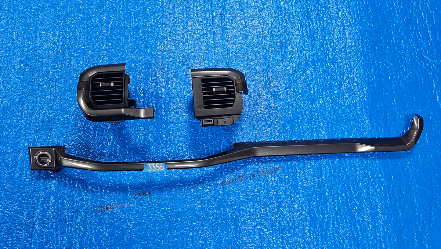 2021-2025 FORD F150 SPORT DARK ANO BLACK DASH TRIM MOLDING PUSH START VENT #3356