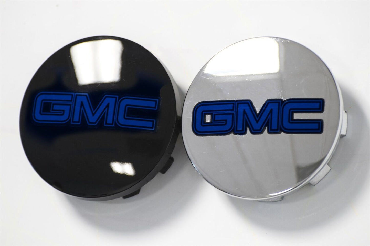 4-GMC SIERRA YUKON 1500 CENTER CAP LOGOS BLUE DECALS VINYL STICKERS 20 22 WHEELS