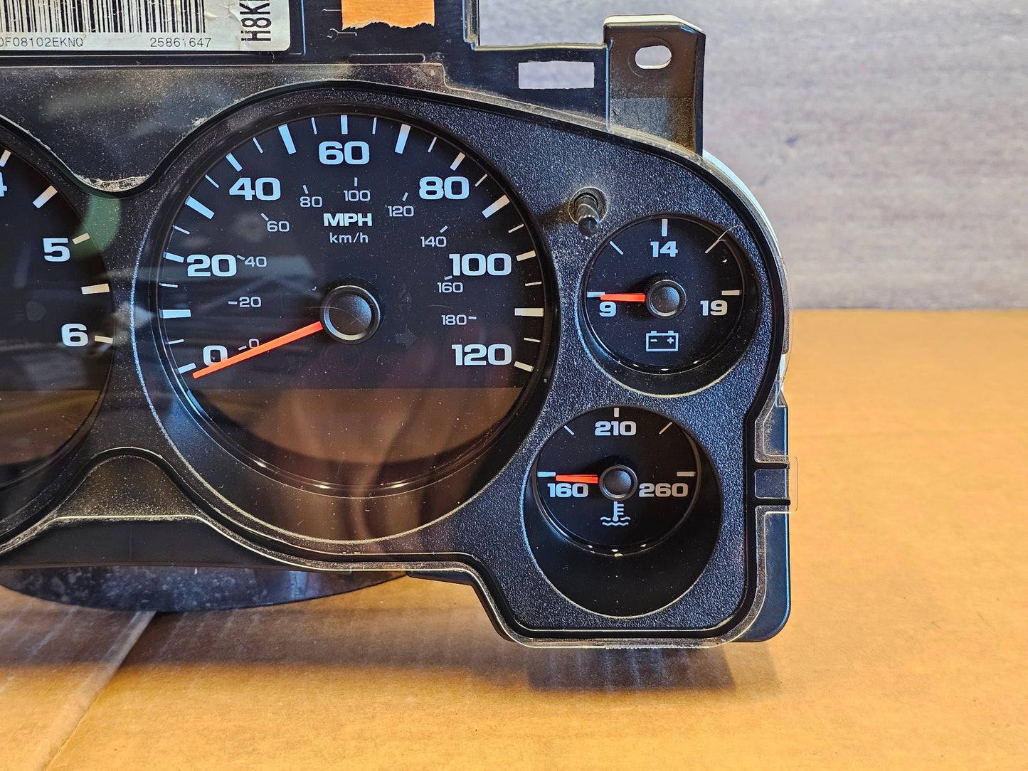 2007-2012 CHEVY SILVERADO CLUSTER GAUGE SPEEDOMETER 25861647 28103107 #4157