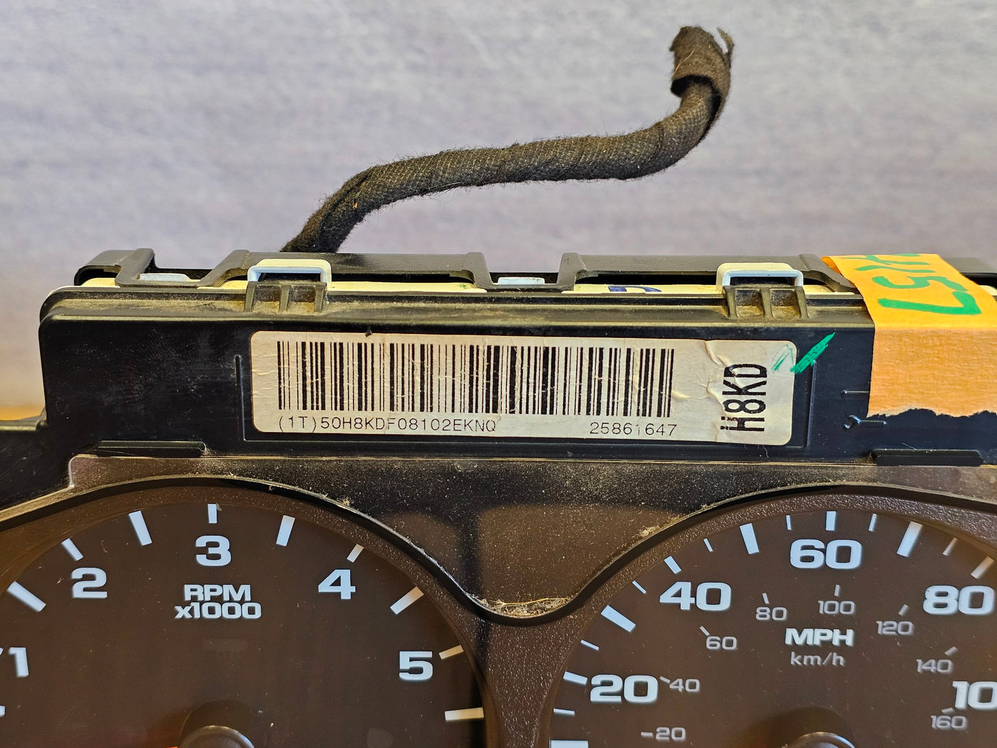 2007-2012 CHEVY SILVERADO CLUSTER GAUGE SPEEDOMETER 25861647 28103107 #4157