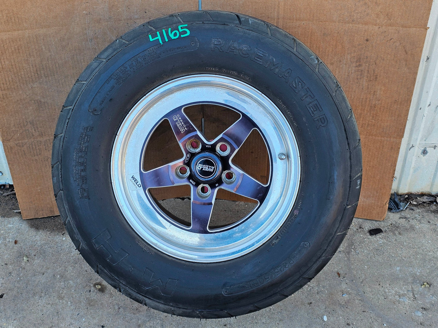 15" WELD RACING WHEEL M&H RACEMASTER TIRE 325/50R15 FORD MUSTANG 17 18 305 #4165