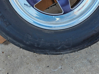 15" WELD RACING WHEEL M&H RACEMASTER TIRE 325/50R15 FORD MUSTANG 17 18 305 #4165