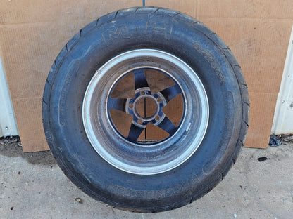15" WELD RACING WHEEL M&H RACEMASTER TIRE 325/50R15 FORD MUSTANG 17 18 305 #4165