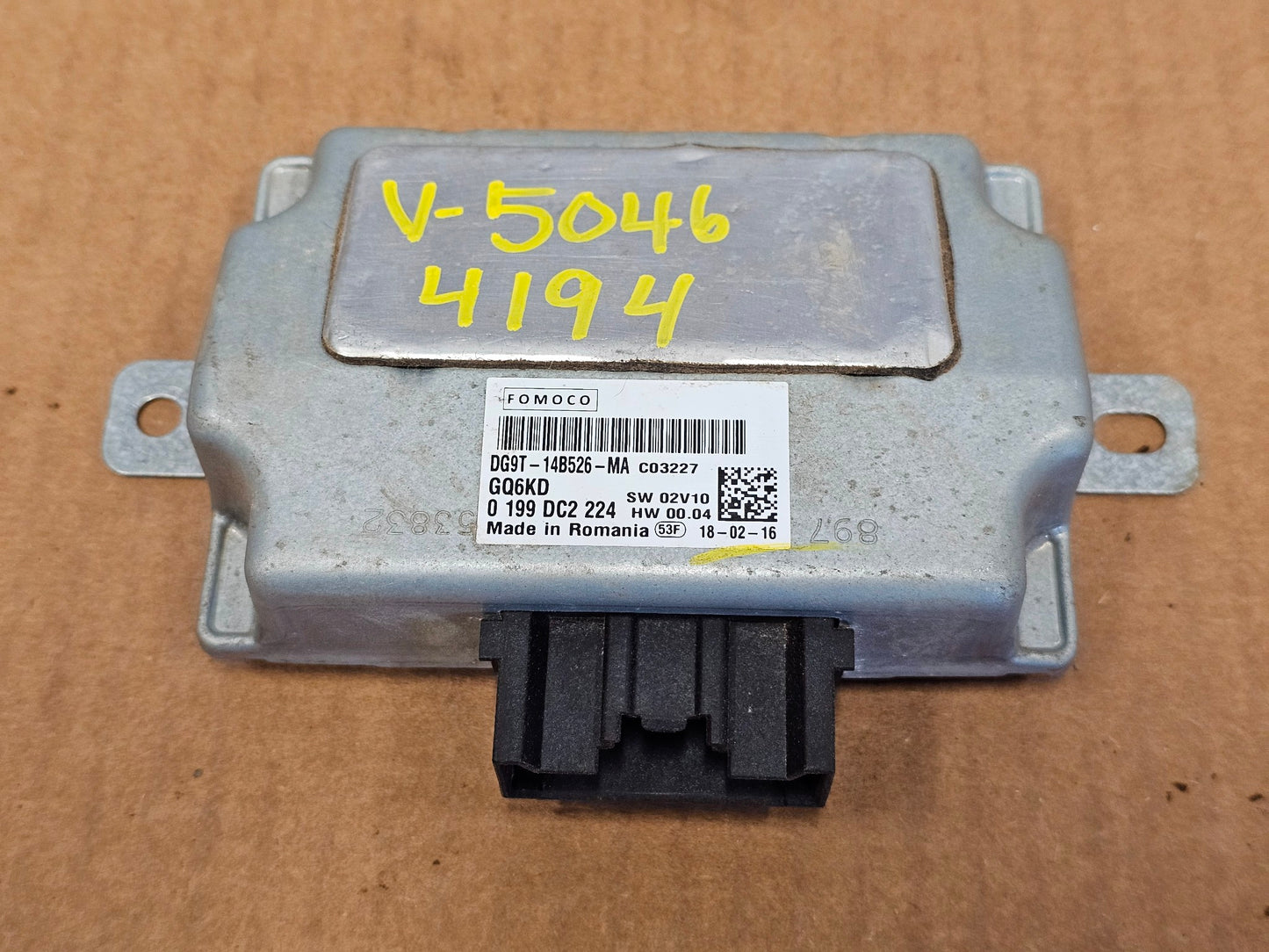 2015-2020 FORD F150 POWER SUPPLY VOLTAGE CONTROL MODULE DG9T-14B526-MA  #4194