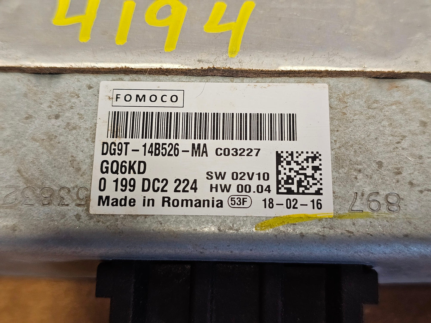 2015-2020 FORD F150 POWER SUPPLY VOLTAGE CONTROL MODULE DG9T-14B526-MA  #4194