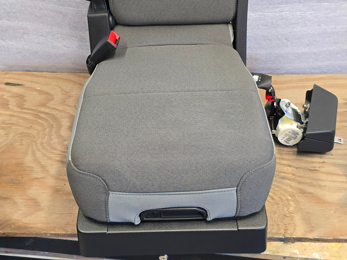 2015-2025 FORD F150 F250 F350 CENTER CONSOLE BENCH JUMP SEAT GREY CLOTH #4436