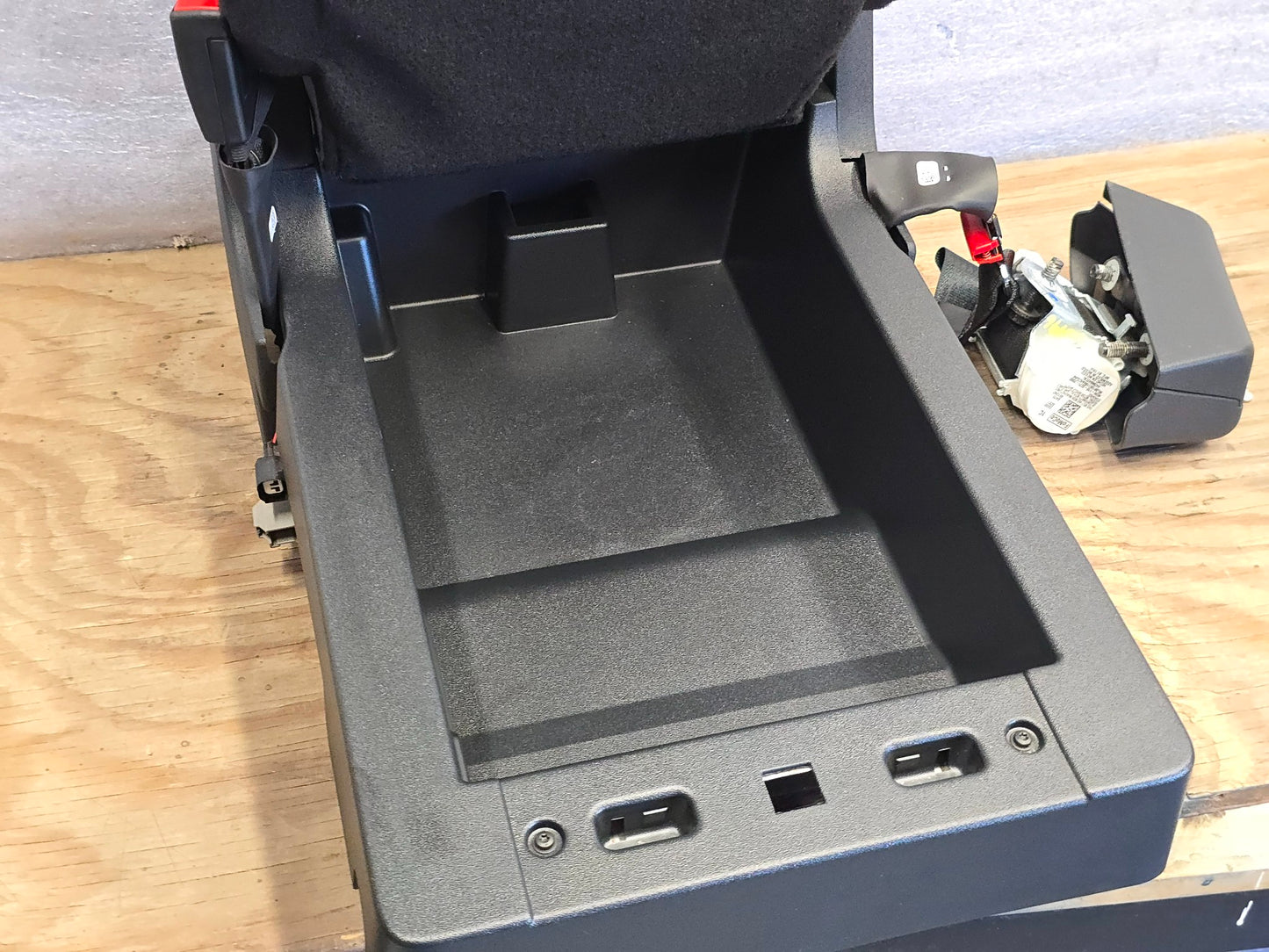 2015-2025 FORD F150 F250 F350 CENTER CONSOLE BENCH JUMP SEAT GREY CLOTH #4436