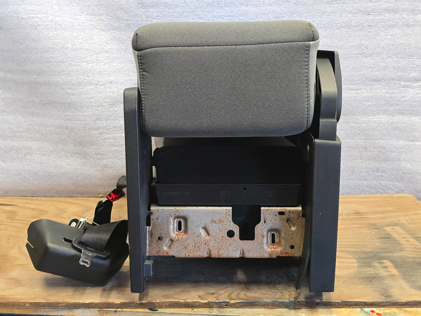 2015-2025 FORD F150 F250 F350 CENTER CONSOLE BENCH JUMP SEAT GREY CLOTH #4436