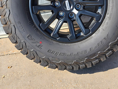 17" FORD F150 RAPTOR BLACK OEM WHEELS BFGOODRICH LT315/70R17 TIRES 21 26 #9038