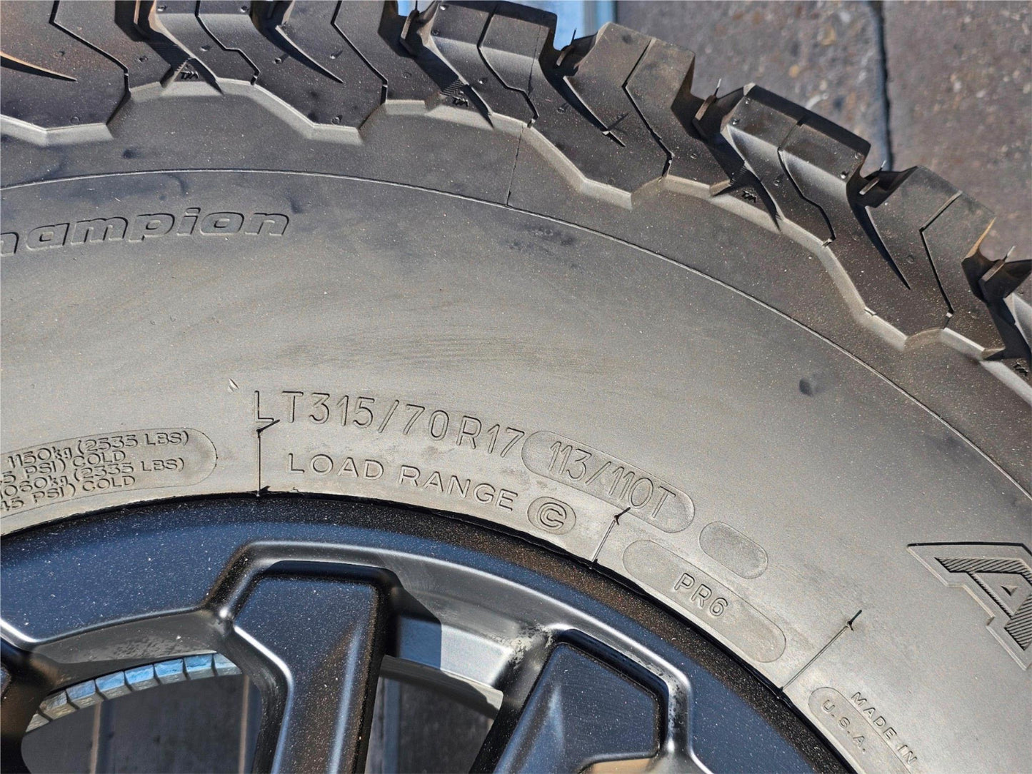 17" FORD F150 RAPTOR BLACK OEM WHEELS BFGOODRICH LT315/70R17 TIRES 21 26 #9038