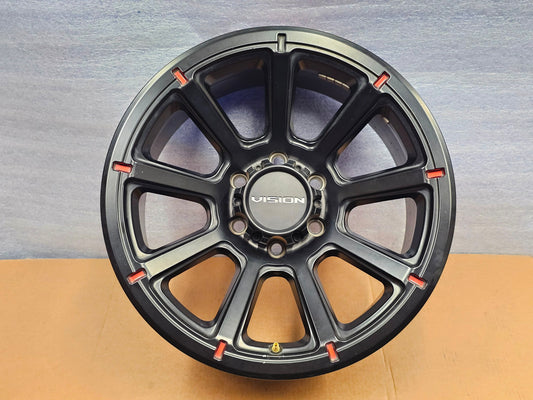 1-18x9" VISION 353 TURBINE MATTE BLACK 6X135 FORD F150 OFFROAD 18mm WHEEL RIM