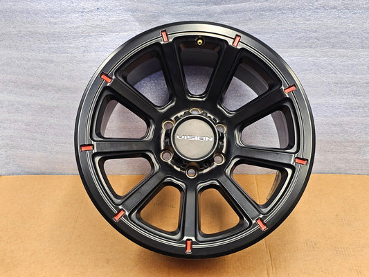 1-18x9" VISION 353 TURBINE MATTE BLACK 6X135 FORD F150 OFFROAD 18mm WHEEL RIM XL