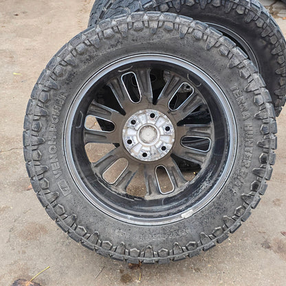 2019-2023 20" RAM 1500 SILVER W/ CHROME INSERT WHEELS AND TIRES #4480