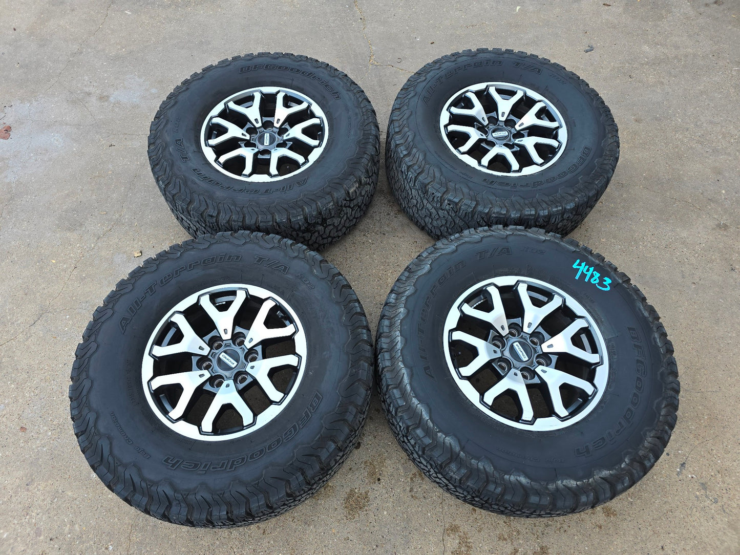 17" FORD F150 RAPTOR WHEELS RIMS 35" BFG TIRES LARIAT TREMOR 2021 2024 20 #4483