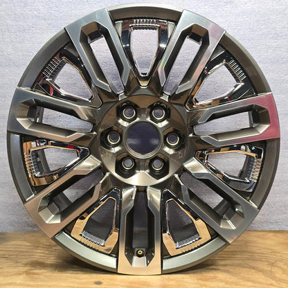 2023-2026 22" GMC SIERRA1500 DENALI YUKON GRAY MACHINED WHEEL 84554352 #4484