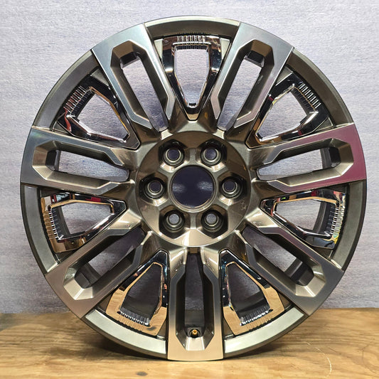 2023-2026 22" GMC SIERRA1500 DENALI YUKON GRAY MACHINED WHEEL 84554352  #4485