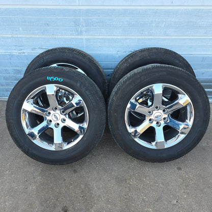 20" FORD F150 EXPEDITION CHROME WHEELS MICHELIN TIRES 2021 2022 2023 2024 #4500