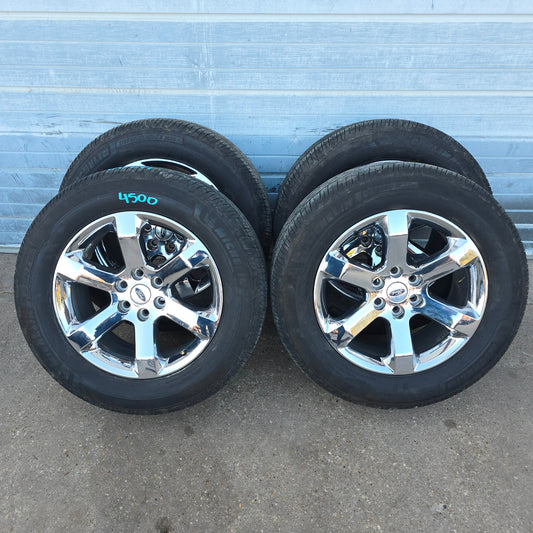 20" FORD F150 EXPEDITION CHROME WHEELS MICHELIN TIRES 2021 2022 2023 2024 #4500