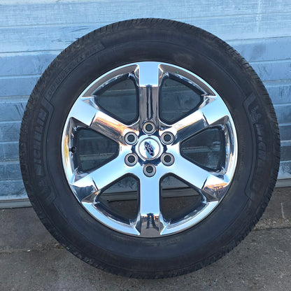 20" FORD F150 EXPEDITION CHROME WHEELS MICHELIN TIRES 2021 2022 2023 2024 #4500