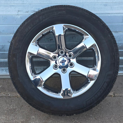 20" FORD F150 EXPEDITION CHROME WHEELS MICHELIN TIRES 2021 2022 2023 2024 #4500