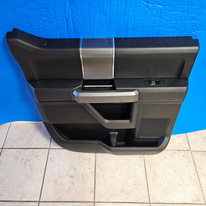 2015-2020 FORD F150 SUPERCREW REAR LEFT DRIVER DOOR PANEL BLACK SPORT 3078