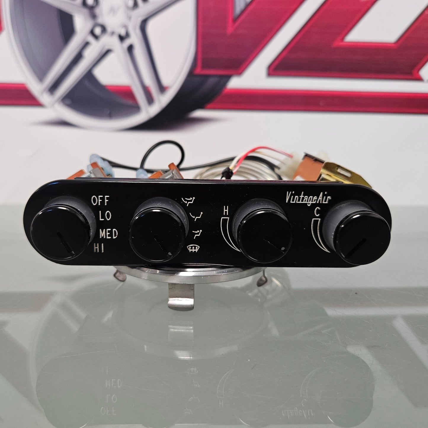 VINTAGE AIR 491229 GEN II STREAMLINE 4-KNB CONTROL PANEN BLACK  #3386