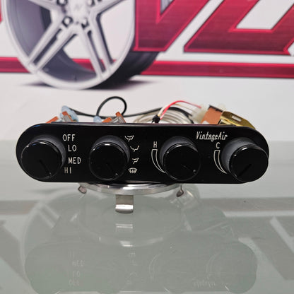 VINTAGE AIR 491229 GEN II STREAMLINE 4-KNB CONTROL PANEN BLACK  #3386