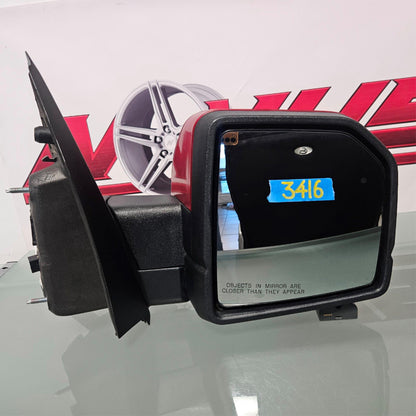 2015-2020 FORD F150 RIGHT PASSENGER MIRROR BLIND SPOT POWER FOLD CAMER RED #3416