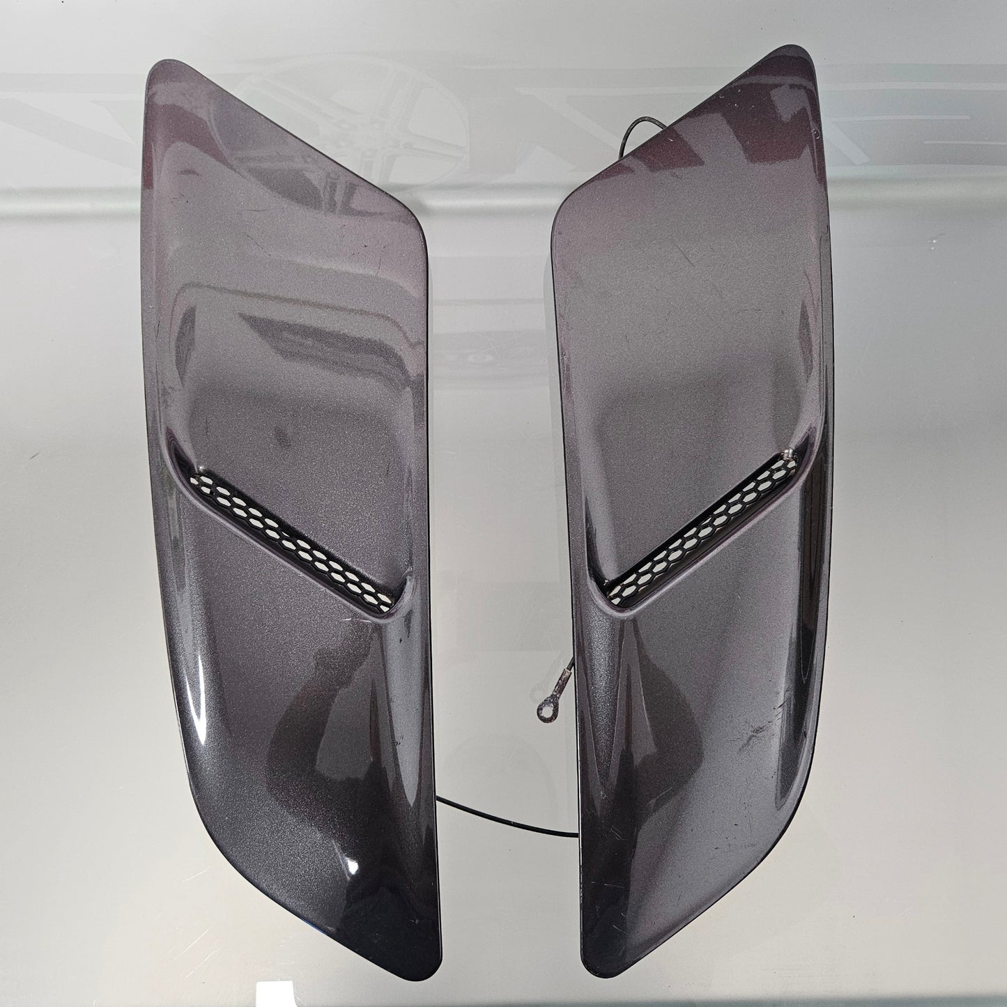2015-2017 FORD MUSTANG LEFT RIGHT HOOD SCOOP VENT GRILLE COVER LED LIGHT #3428