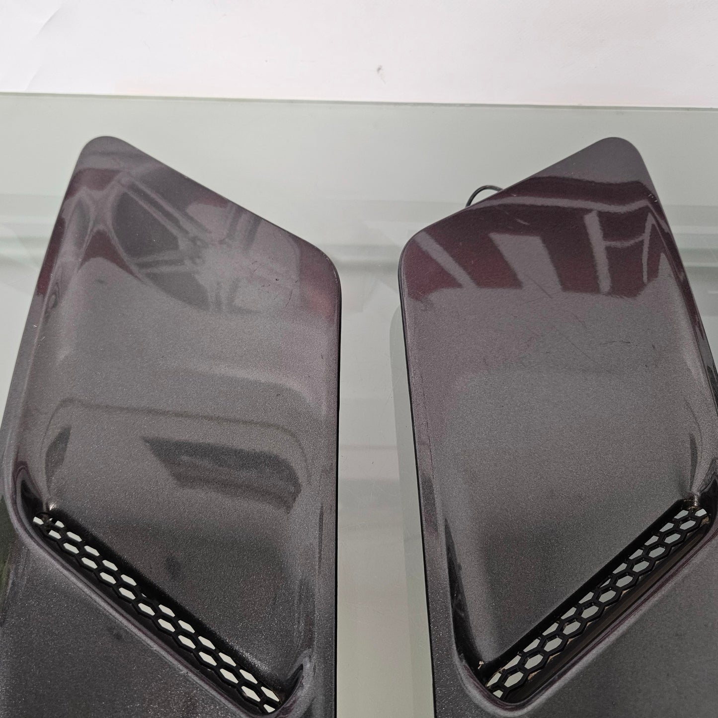 2015-2017 FORD MUSTANG LEFT RIGHT HOOD SCOOP VENT GRILLE COVER LED LIGHT #3428