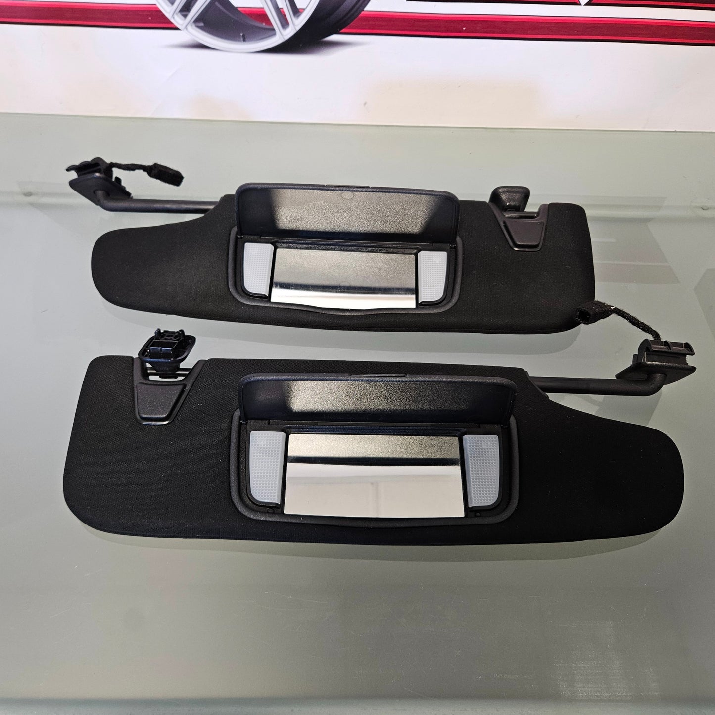 15-23 MUSTANG GT PREMIUM SUN VISOR BLACK DRIVER AND PASSENGER FR3B-7604100 #3593