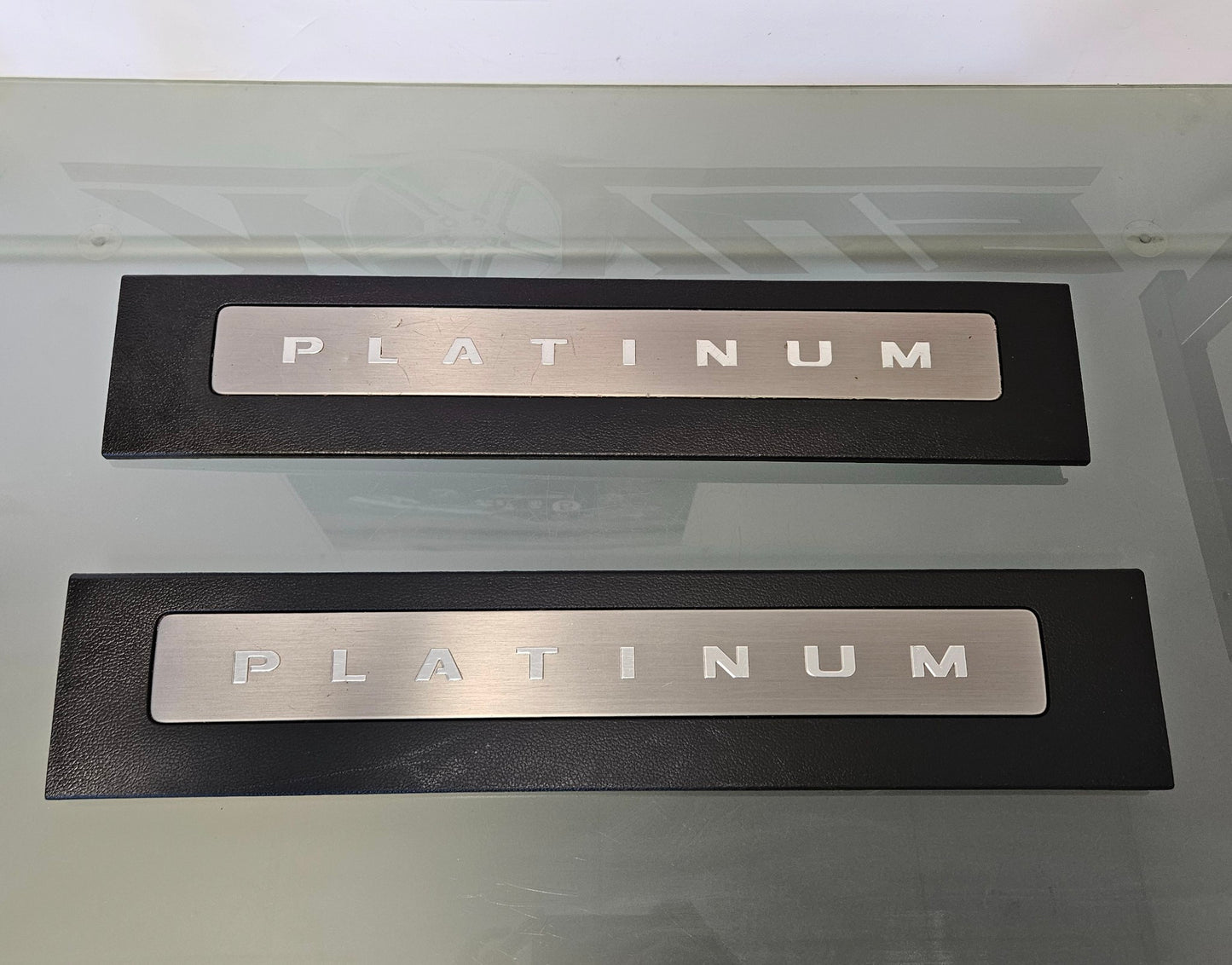 2021-2025 FORD F150 PLATINUM INTERIOR TRIM SILL SCUFF PLATE BLACK 22 23 24 #3598