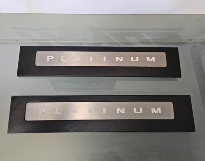 2021-2025 FORD F150 PLATINUM INTERIOR TRIM SILL SCUFF PLATE BLACK 22 23 24 #3598