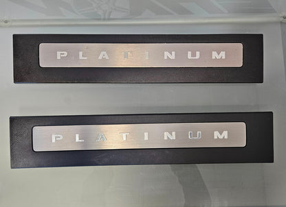 2021-2025 FORD F150 PLATINUM INTERIOR TRIM SILL SCUFF PLATE BLACK 22 23 24 #3598