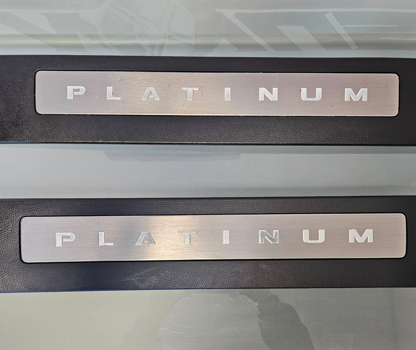 2021-2025 FORD F150 PLATINUM INTERIOR TRIM SILL SCUFF PLATE BLACK 22 23 24 #3598