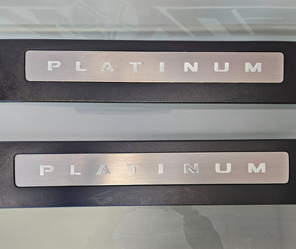 2021-2025 FORD F150 PLATINUM INTERIOR TRIM SILL SCUFF PLATE BLACK 22 23 24 #3598