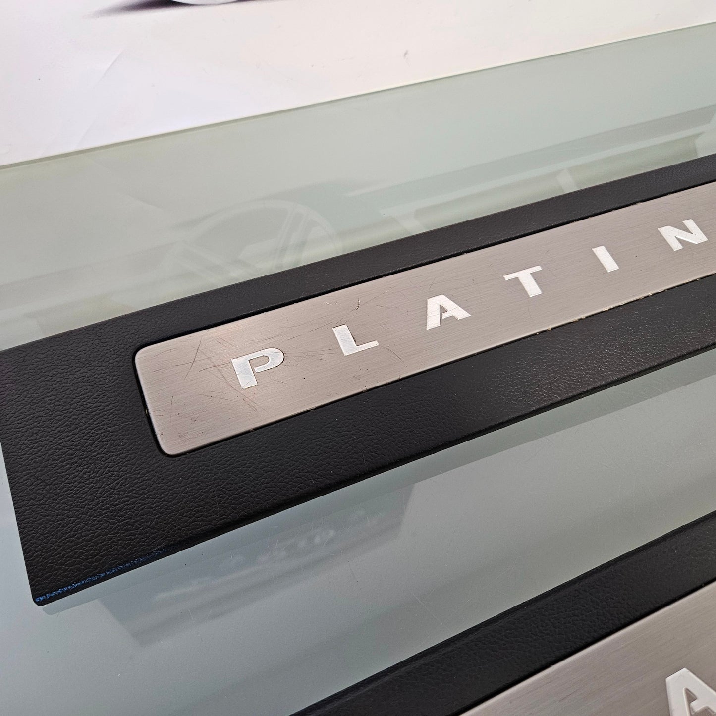 2021-2025 FORD F150 PLATINUM INTERIOR TRIM SILL SCUFF PLATE BLACK 22 23 24 #3598