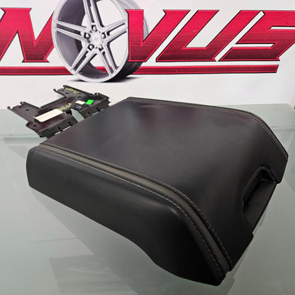 2015-2020 FORD F150 BLACK FRONT CENTER CONSOLE STORAGE ARMREST LID OEM #3638
