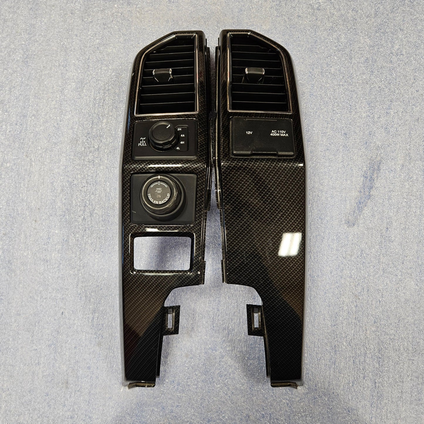 2015-2020 FORD F150 STEERING WHEEL DASH BEZEL AIR VENT TRIM CARBON FIBER  #3685