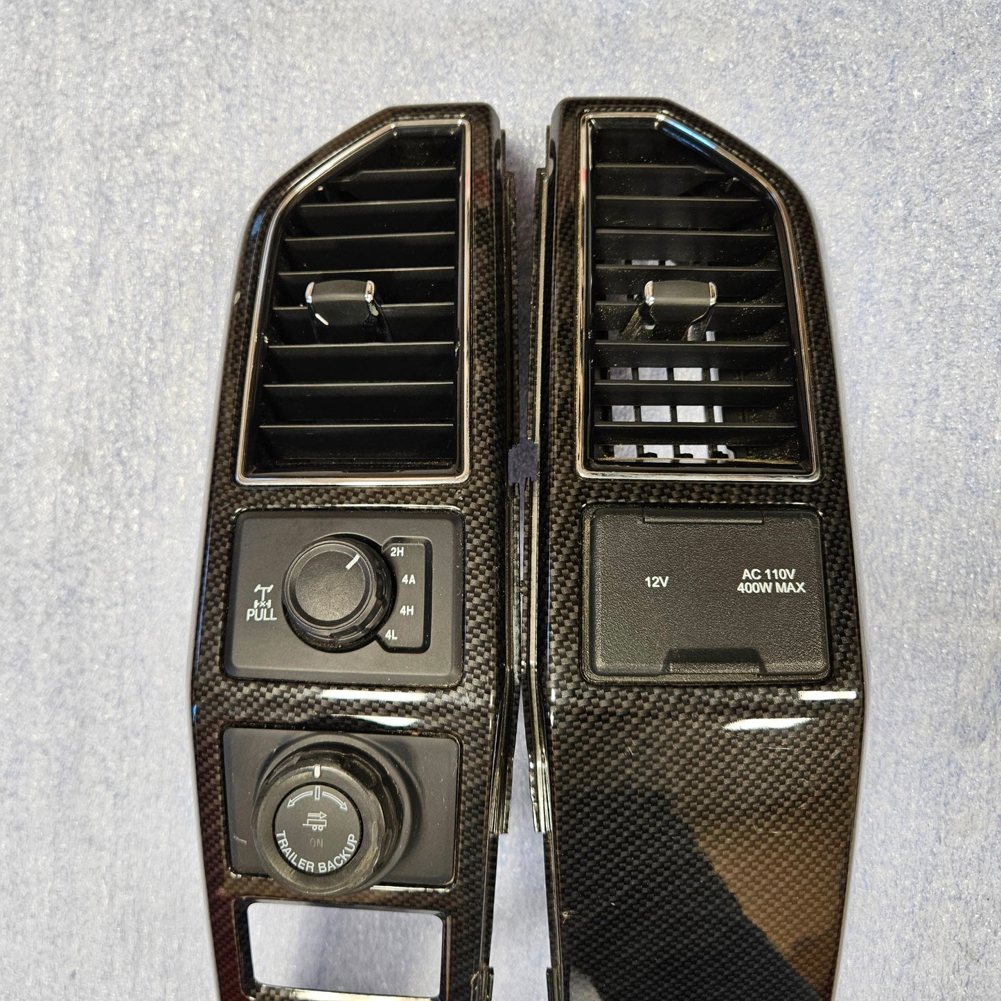 2015-2020 FORD F150 STEERING WHEEL DASH BEZEL AIR VENT TRIM CARBON FIBER  #3685