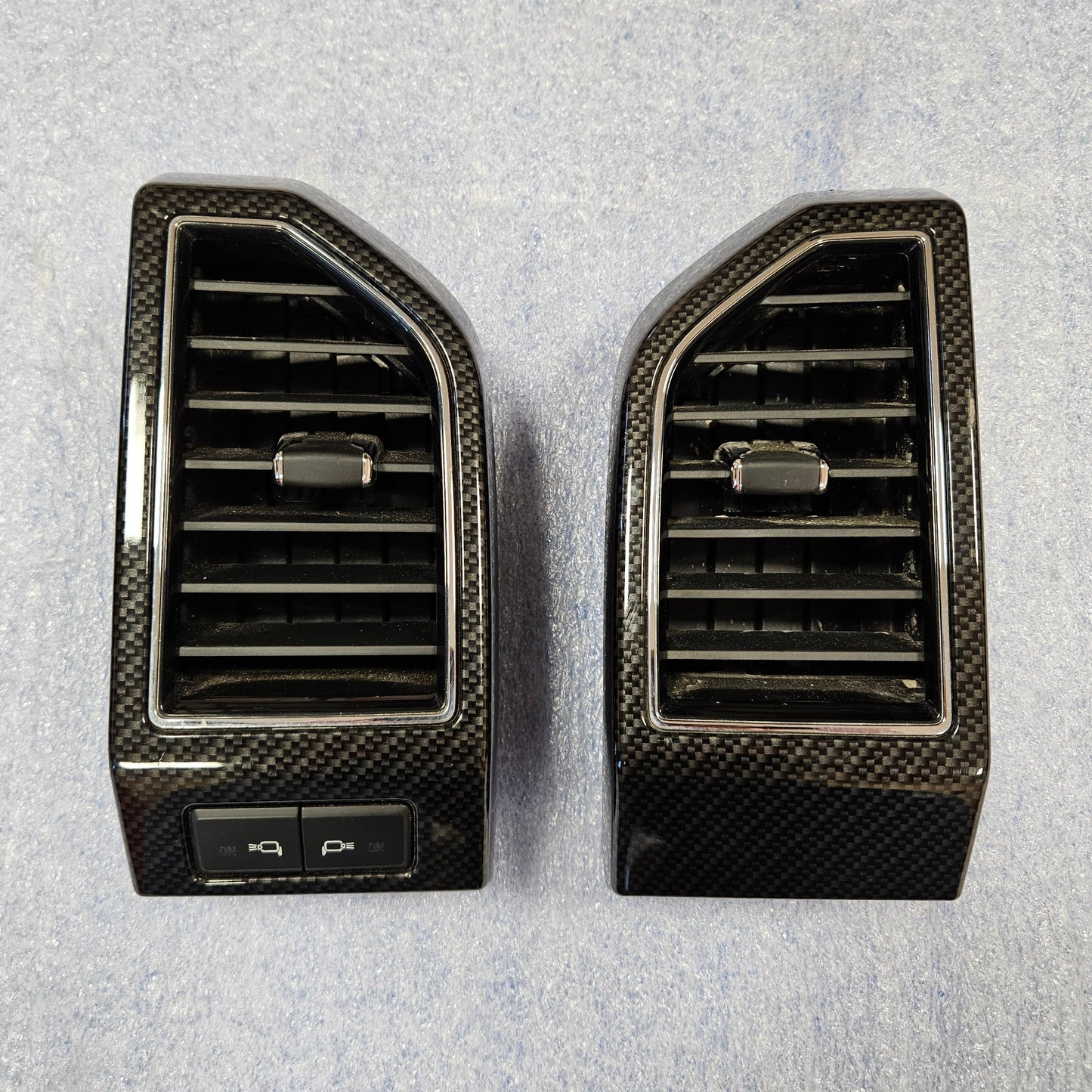 2015-2020 FORD F150 STEERING WHEEL DASH BEZEL AIR VENT TRIM CARBON FIBER  #3685