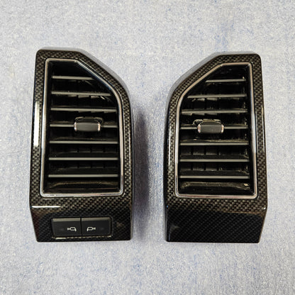 2015-2020 FORD F150 STEERING WHEEL DASH BEZEL AIR VENT TRIM CARBON FIBER  #3685