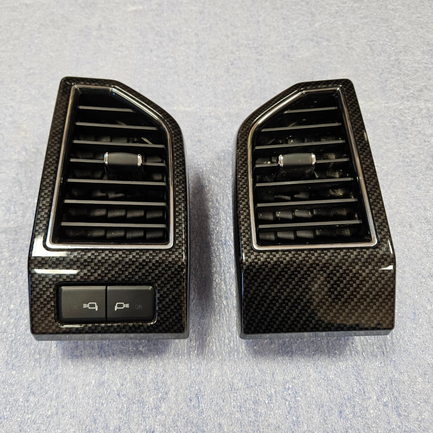 2015-2020 FORD F150 STEERING WHEEL DASH BEZEL AIR VENT TRIM CARBON FIBER  #3685