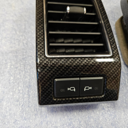 2015-2020 FORD F150 STEERING WHEEL DASH BEZEL AIR VENT TRIM CARBON FIBER  #3685