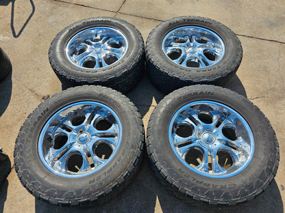 20" BZO CHROME WHEELS & NITTO TIRES CHEVY SILVERADO TAHOE GMC SIERRA #2006