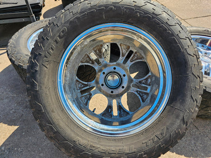 20" BZO CHROME WHEELS & NITTO TIRES CHEVY SILVERADO TAHOE GMC SIERRA #2006