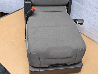 2015-2025 FORD F150 F250 F350 FRONT CENTER SEAT JUMP CONSOLE CLOTH GRAY #4052