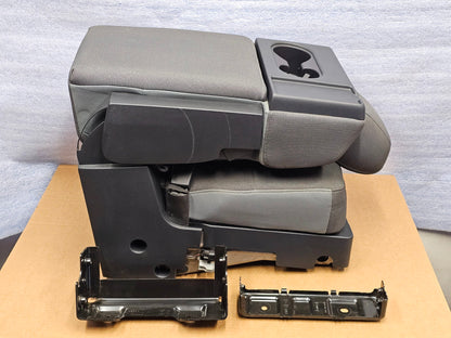 2015-2025 FORD F150 F250 F350 FRONT CENTER SEAT JUMP CONSOLE CLOTH GRAY #4052