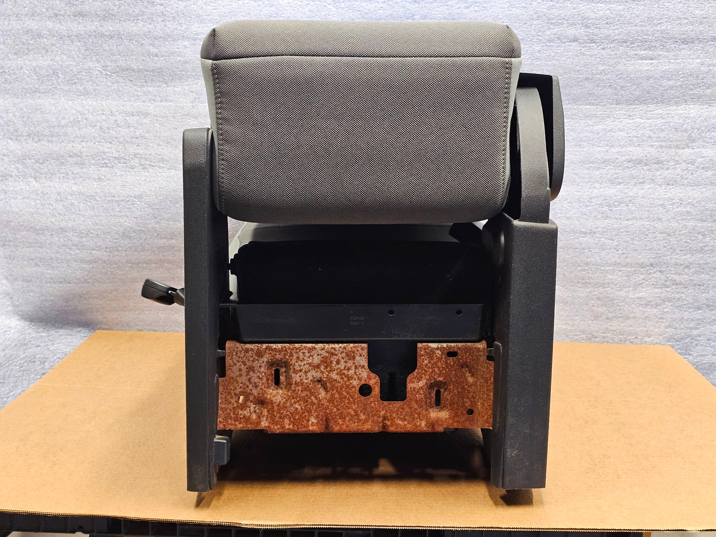2015-2025 FORD F150 F250 F350 FRONT CENTER SEAT JUMP CONSOLE CLOTH GRAY #4052