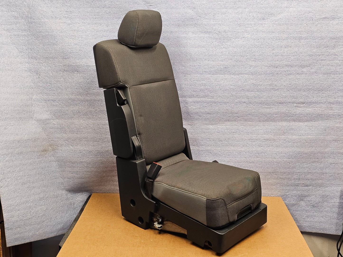 2015-2025 FORD F150 F250 F350 FRONT CENTER SEAT JUMP CONSOLE CLOTH GRAY #4052